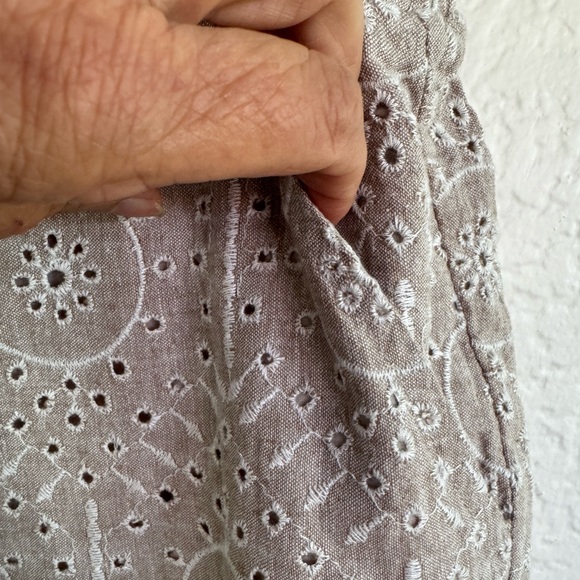 Sundance XS Bohemian Scallop Capri Crop Pant. Beige, Cream, light brown. NWOT - Picture 2 of 12